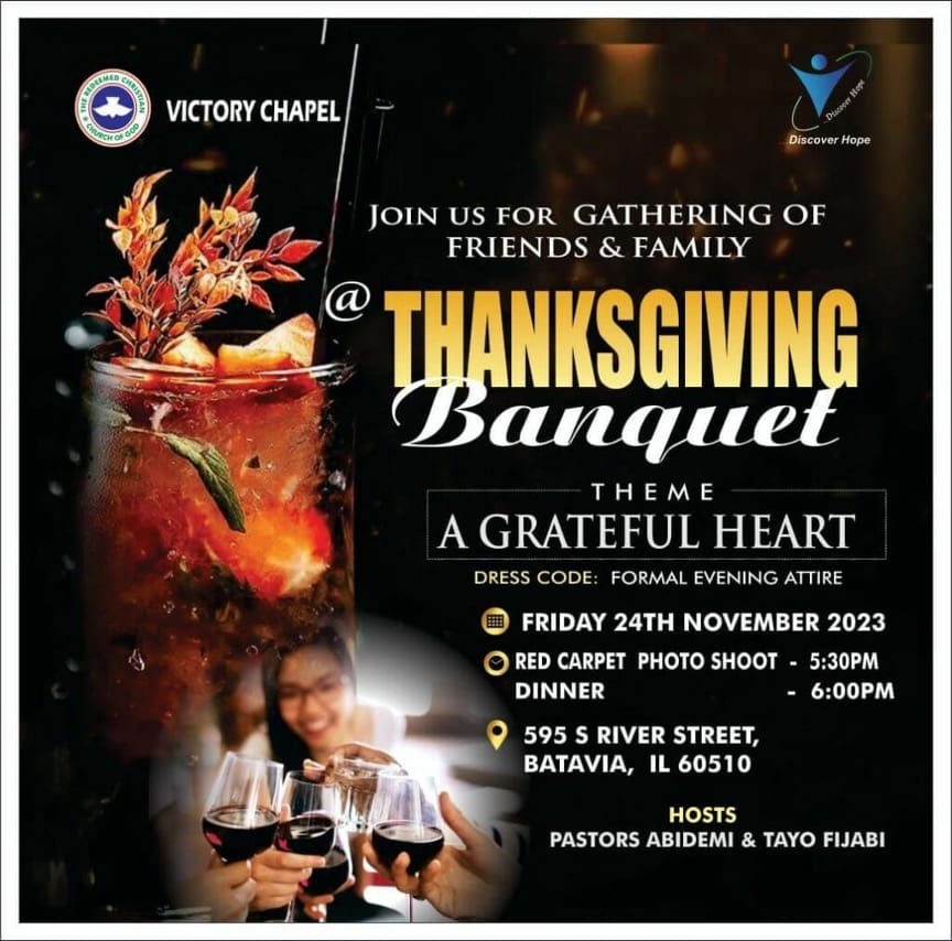 RCCG Victory Chapel Batavia Thanksgiving Dinner Banquet Tickets